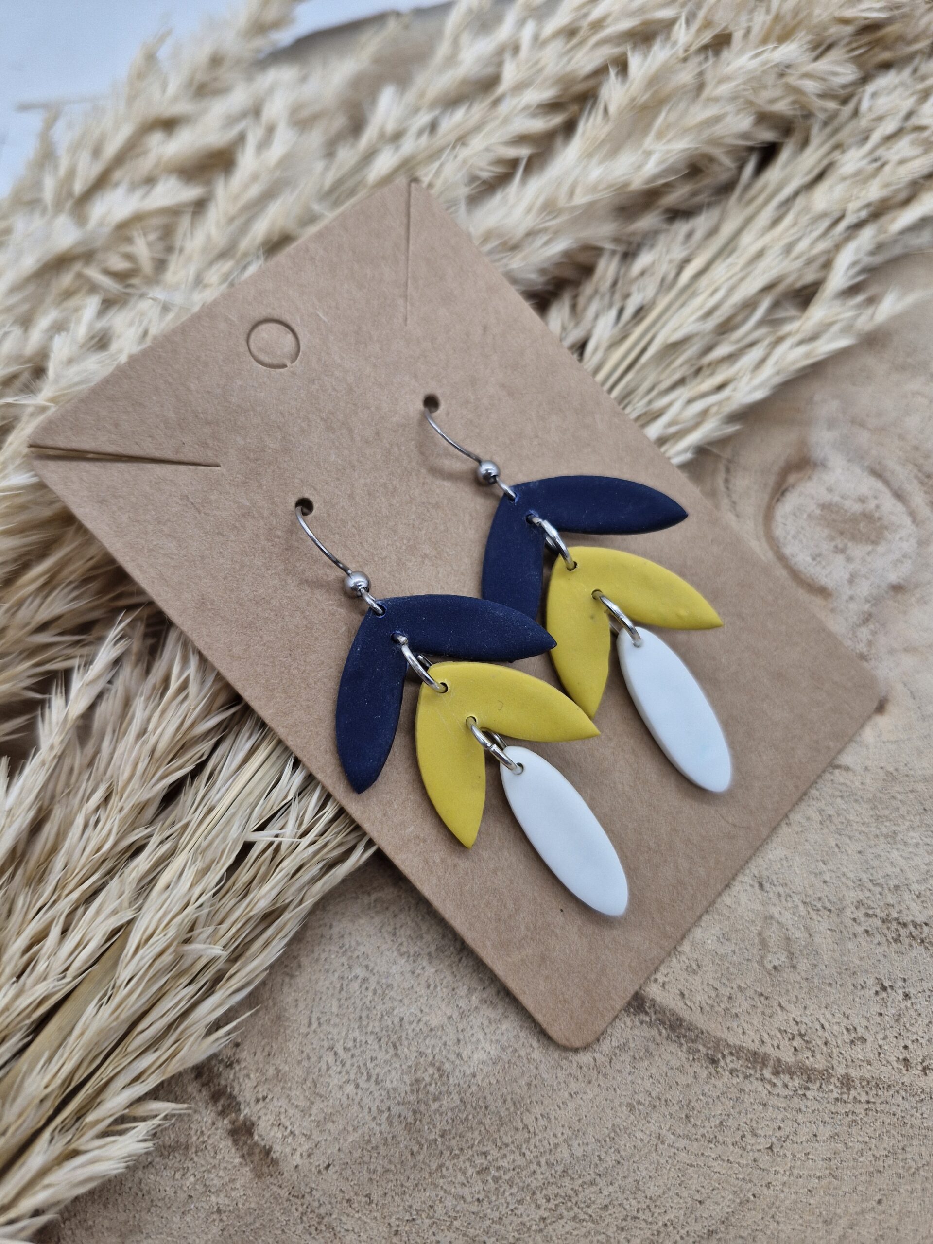 Boucles d'oreilles pendantes 3 couleurs